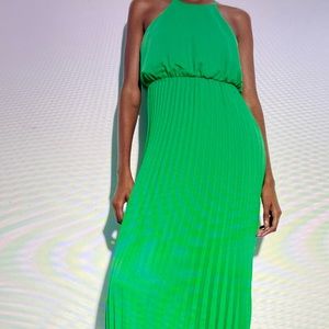 Zara pleated midi dress